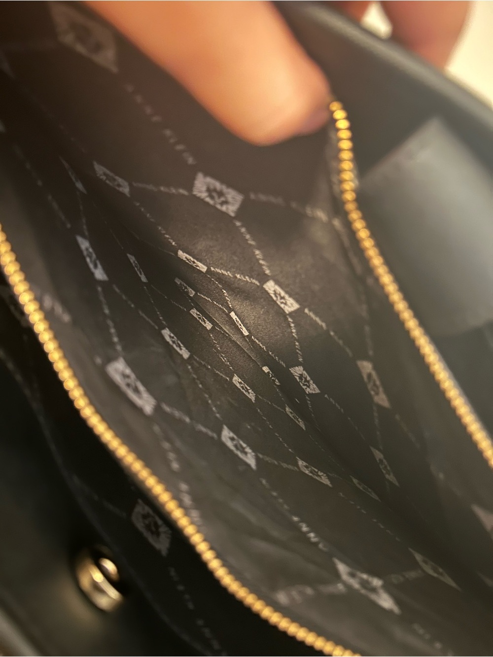Anne Klein Black Structured Tote with Top Handles - Picture 7 of 12